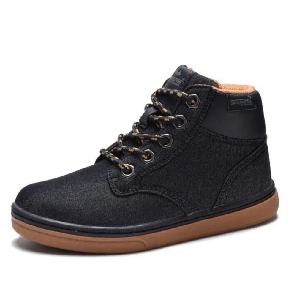 Denim Black Boutique High Top Shoes Youth Size 4‎ NEW